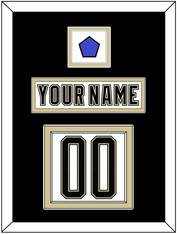 Pittsburgh Nameplate & Number (Back) With Jersey Patch - 2014 Stadium Series White - Double Mat 3