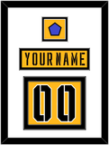 Pittsburgh Nameplate & Number (Back) With Jersey Patch - 2017 Stadium Series Gold - Double Mat 1