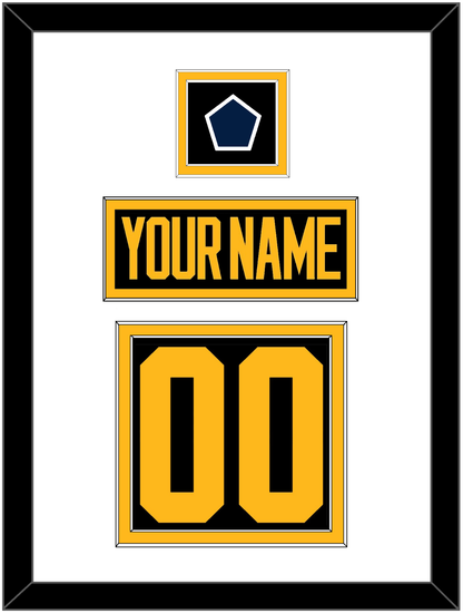 Pittsburgh Nameplate & Number (Back) With Jersey Patch - 2019 Stadium Series Black - Signature Tier 1