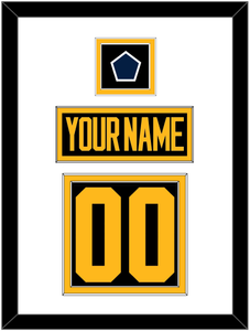 Pittsburgh Nameplate & Number (Back) With Jersey Patch - 2019 Stadium Series Black - Double Mat 1