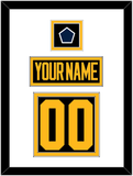 Pittsburgh Nameplate & Number (Back) With Jersey Patch - 2019 Stadium Series Black - Double Mat 1