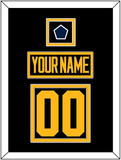 Pittsburgh Nameplate & Number (Back) With Jersey Patch - 2019 Stadium Series Black - Double Mat 2