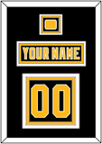 Pittsburgh Nameplate, Number (Back) & Logo Patch - Road Black (1992-1997) - Triple Mat 2