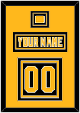 Pittsburgh Nameplate, Number (Back) & Logo Patch - Road Black (1992-1997) - Triple Mat 3