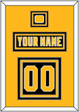 Pittsburgh Nameplate, Number (Back) & Logo Patch - Road Black (1992-1997) - Triple Mat 3
