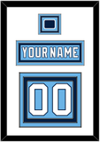 Pittsburgh Nameplate & Number (Back) With Jersey Patch - 2008 Winter Classic Powder Blue - Triple Mat 1