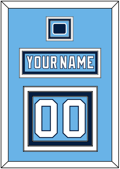 Pittsburgh Nameplate & Number (Back) With Jersey Patch - 2008 Winter Classic Powder Blue - Premier Tier 2