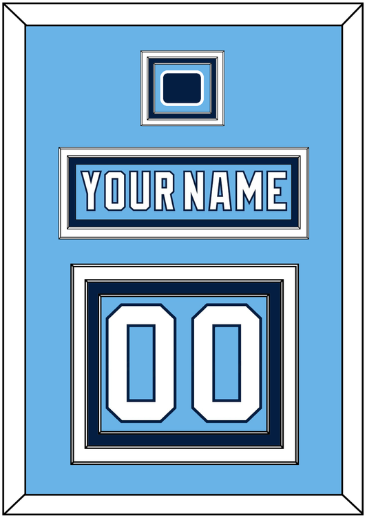 Pittsburgh Nameplate & Number (Back) With Jersey Patch - 2008 Winter Classic Powder Blue - Premier Tier 2