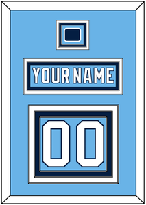 Pittsburgh Nameplate & Number (Back) With Jersey Patch - 2008 Winter Classic Powder Blue - Triple Mat 2