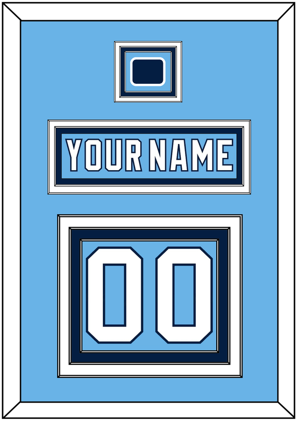 Pittsburgh Nameplate & Number (Back) With Jersey Patch - 2008 Winter Classic Powder Blue - Triple Mat 2