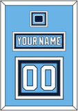 Pittsburgh Nameplate & Number (Back) With Jersey Patch - 2008 Winter Classic Powder Blue - Triple Mat 2