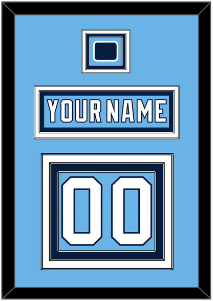 Pittsburgh Nameplate & Number (Back) With Jersey Patch - 2008 Winter Classic Powder Blue - Premier Tier 2
