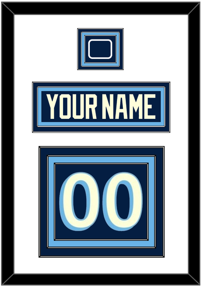 Pittsburgh Nameplate & Number (Back) With Jersey Patch - 2011 Winter Classic Navy Blue - Premier Tier 1