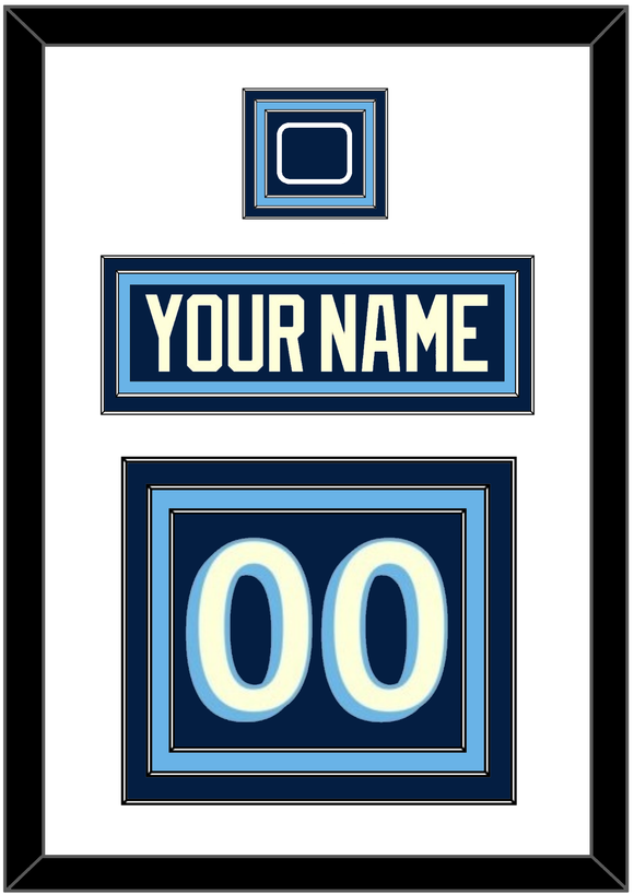 Pittsburgh Nameplate & Number (Back) With Jersey Patch - 2011 Winter Classic Navy Blue - Triple Mat 1