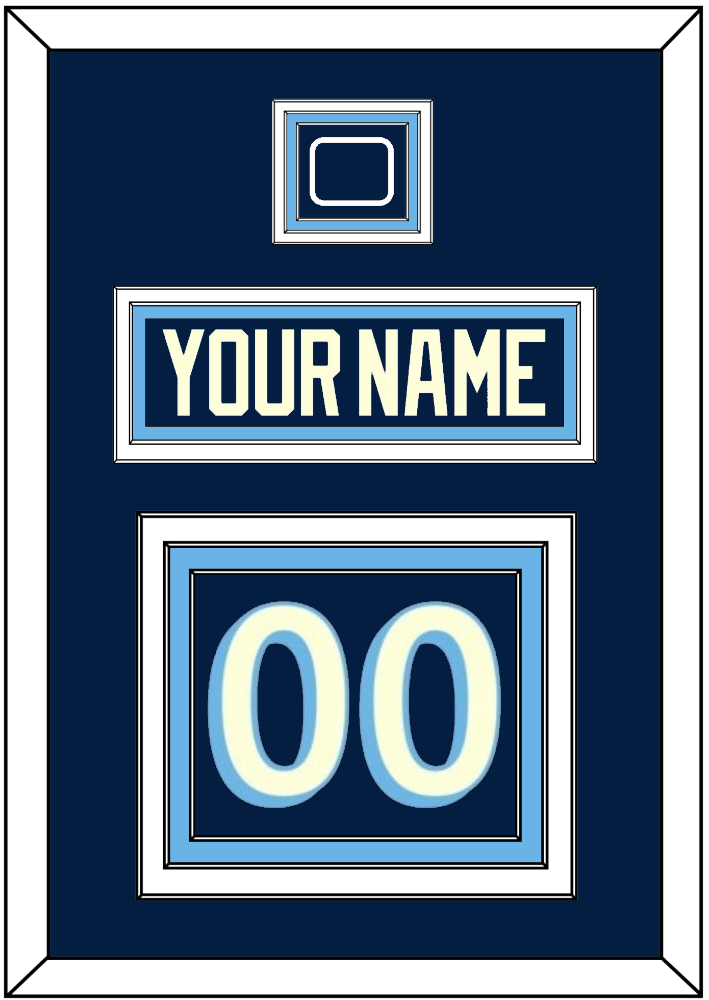 Pittsburgh Nameplate & Number (Back) With Jersey Patch - 2011 Winter Classic Navy Blue - Premier Tier 2