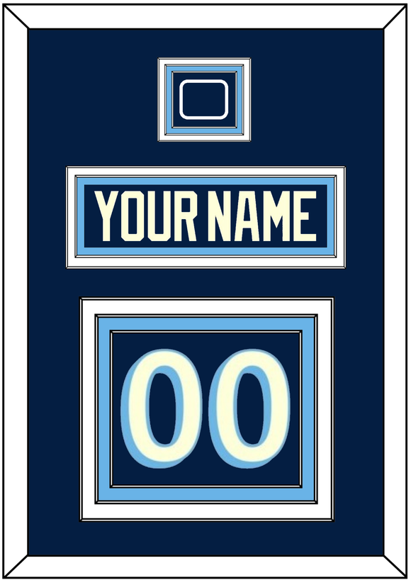 Pittsburgh Nameplate & Number (Back) With Jersey Patch - 2011 Winter Classic Navy Blue - Triple Mat 2