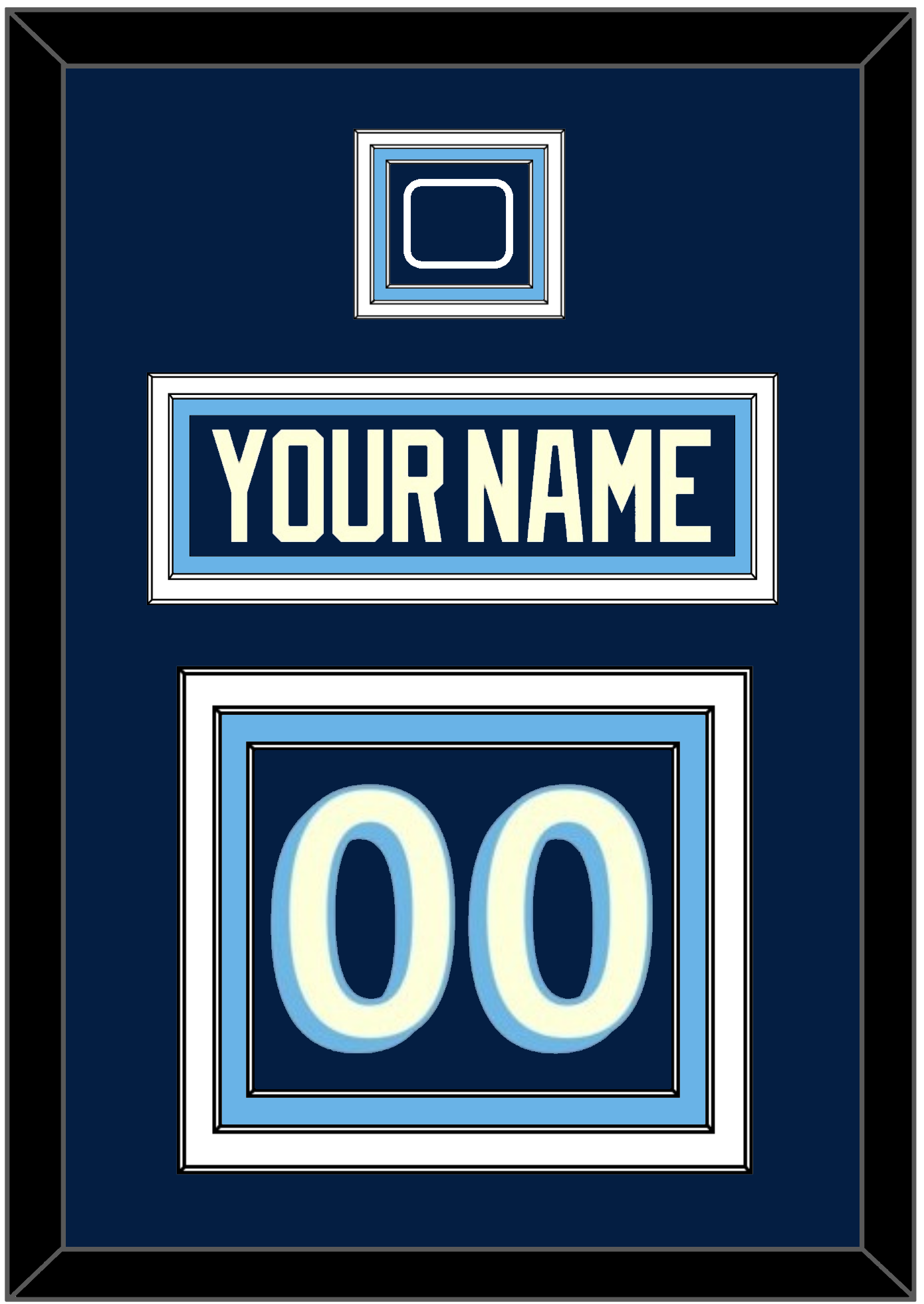 Pittsburgh Nameplate & Number (Back) With Jersey Patch - 2011 Winter Classic Navy Blue - Premier Tier 2