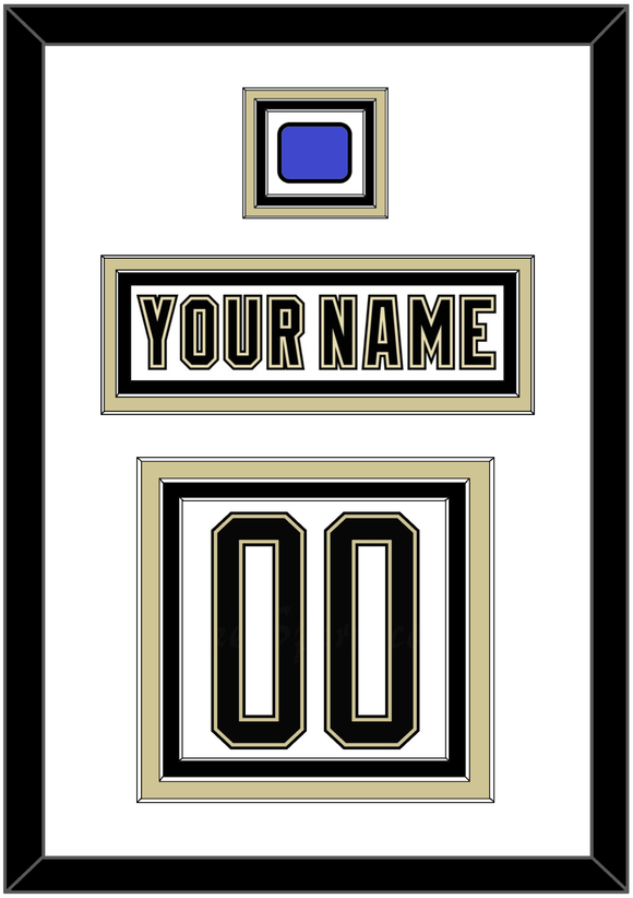 Pittsburgh Nameplate & Number (Back) With Jersey Patch - 2014 Stadium Series White - Triple Mat 1