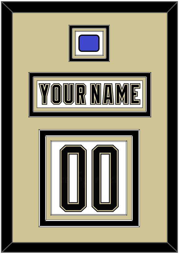 Pittsburgh Nameplate & Number (Back) With Jersey Patch - 2014 Stadium Series White - Triple Mat 2