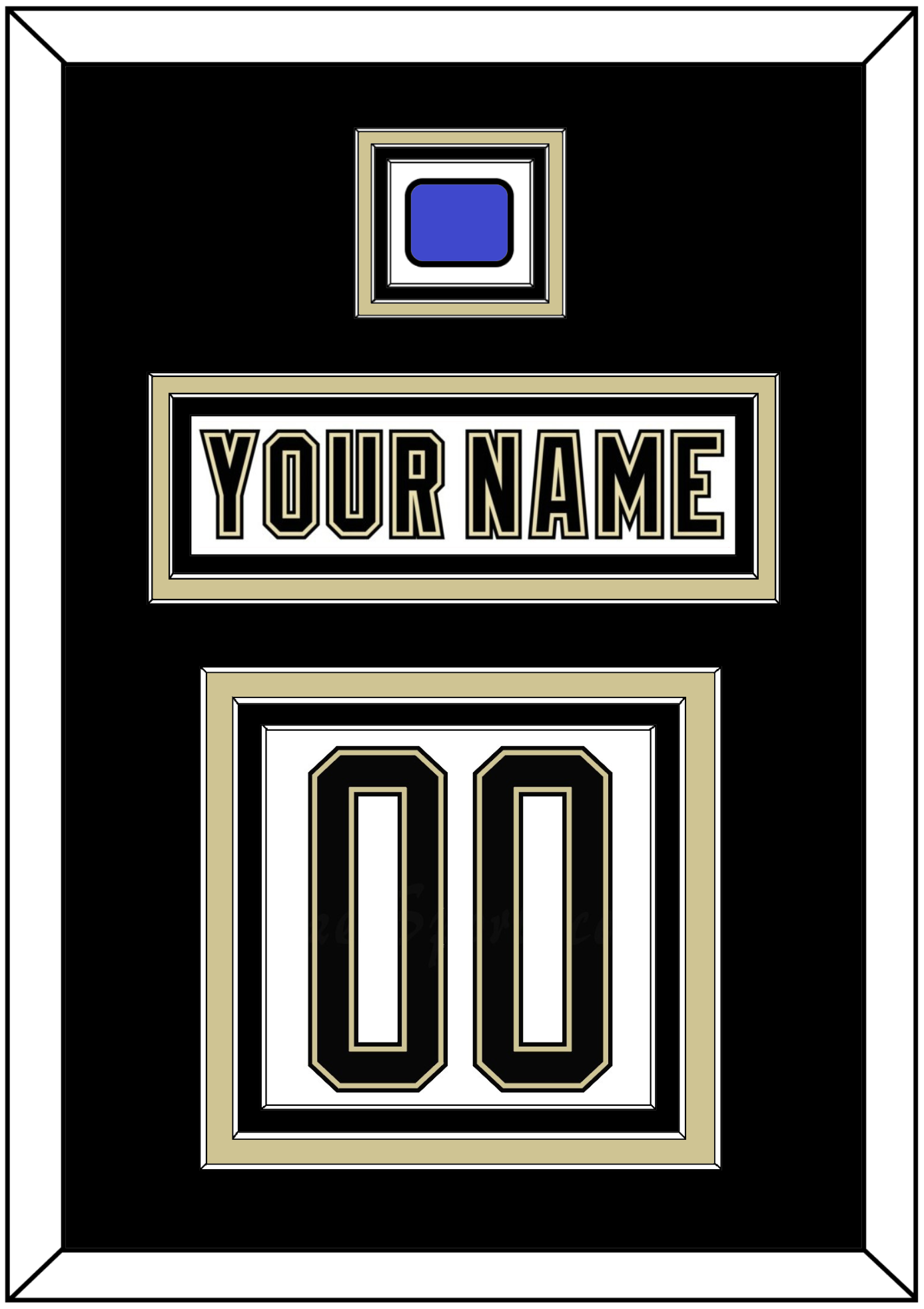 Pittsburgh Nameplate & Number (Back) With Jersey Patch - 2014 Stadium Series White - Premier Tier 3