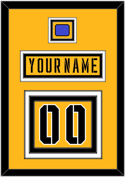 Pittsburgh Nameplate & Number (Back) With Jersey Patch - 2017 Stadium Series Gold - Premier Tier 2