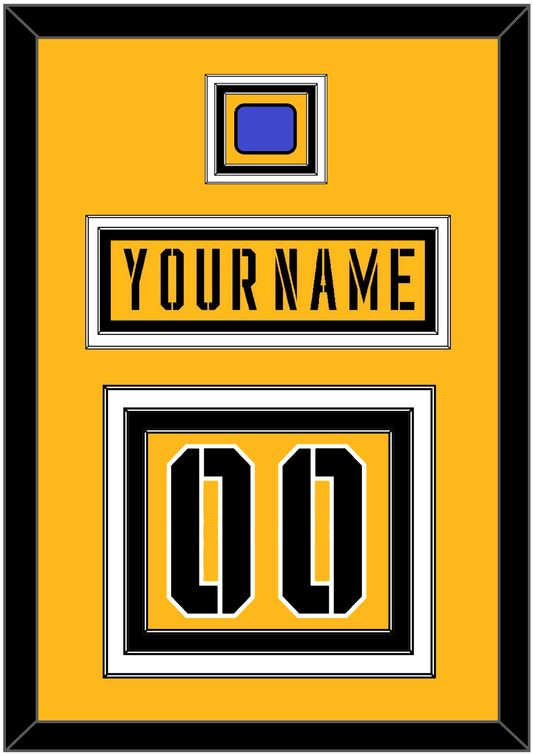 Pittsburgh Nameplate & Number (Back) With Jersey Patch - 2017 Stadium Series Gold - Premier Tier 2