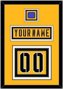 Pittsburgh Nameplate & Number (Back) With Jersey Patch - 2017 Stadium Series Gold - Triple Mat 2