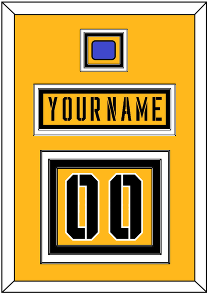 Pittsburgh Nameplate & Number (Back) With Jersey Patch - 2017 Stadium Series Gold - Premier Tier 2