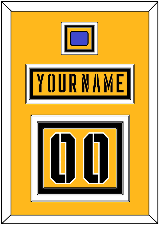 Pittsburgh Nameplate & Number (Back) With Jersey Patch - 2017 Stadium Series Gold - Premier Tier 2