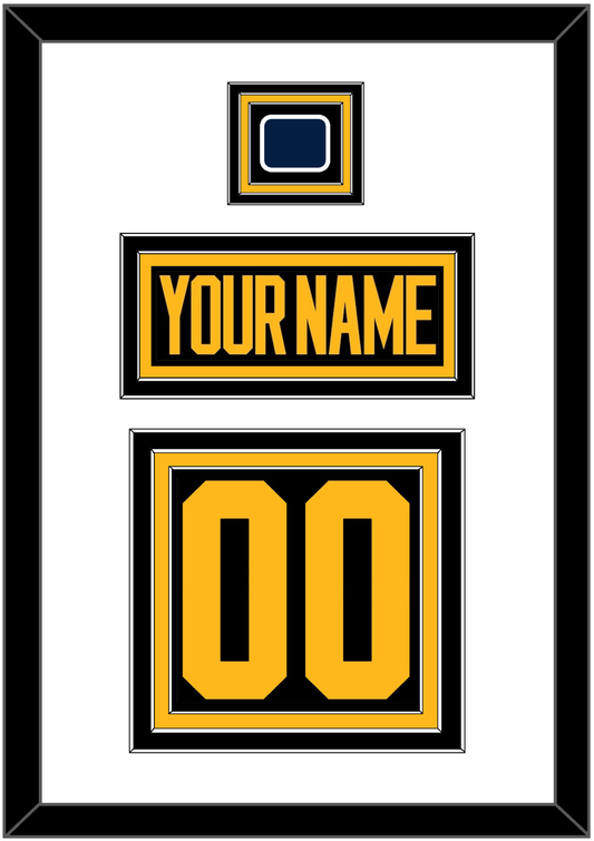 Pittsburgh Nameplate & Number (Back) With Jersey Patch - 2019 Stadium Series Black - Premier Tier 1