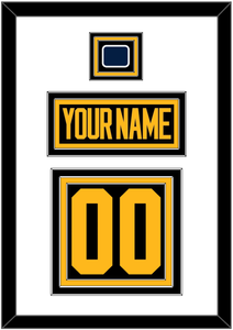 Pittsburgh Nameplate & Number (Back) With Jersey Patch - 2019 Stadium Series Black - Triple Mat 1