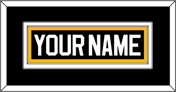 Pittsburgh Nameplate - Road/Alternate Black (1995-2002) - Double Mat 3