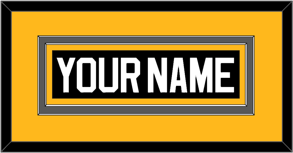 Pittsburgh Nameplate - Road/Alternate Black (1995-2002) - Signature Tier 4