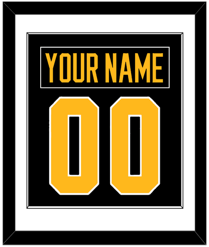 Pittsburgh Nameplate & Number (Back) Combined - Road Black (1988-1992) - Essential Tier 1