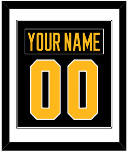 Pittsburgh Nameplate & Number (Back) Combined - Home Black - Single Mat 1