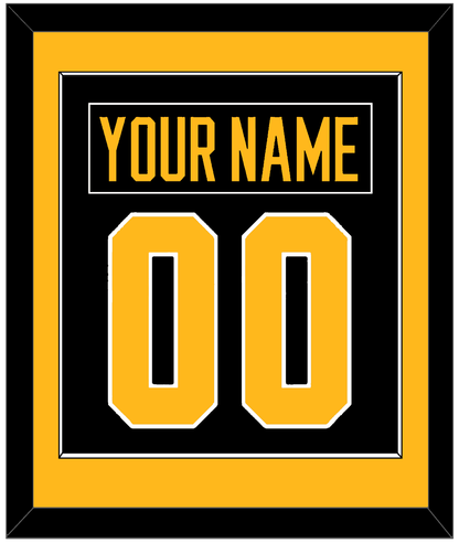 Pittsburgh Nameplate & Number (Back) Combined - Home Black - Essential Tier 2