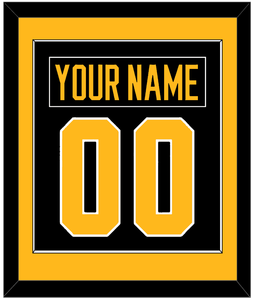 Pittsburgh Nameplate & Number (Back) Combined - Home Black - Single Mat 2