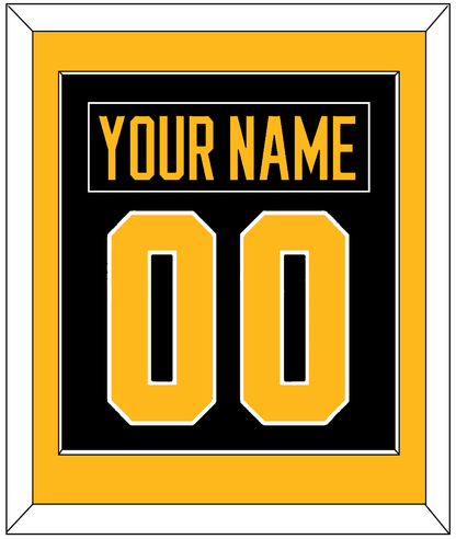 Pittsburgh Nameplate & Number (Back) Combined - Road Black (1988-1992) - Essential Tier 2