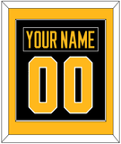 Pittsburgh Nameplate & Number (Back) Combined - Road Black (1988-1992) - Single Mat 2