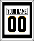 Pittsburgh Nameplate & Number (Back) Combined - Road White - Single Mat 1