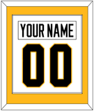 Pittsburgh Nameplate & Number (Back) Combined - Road White - Single Mat 2