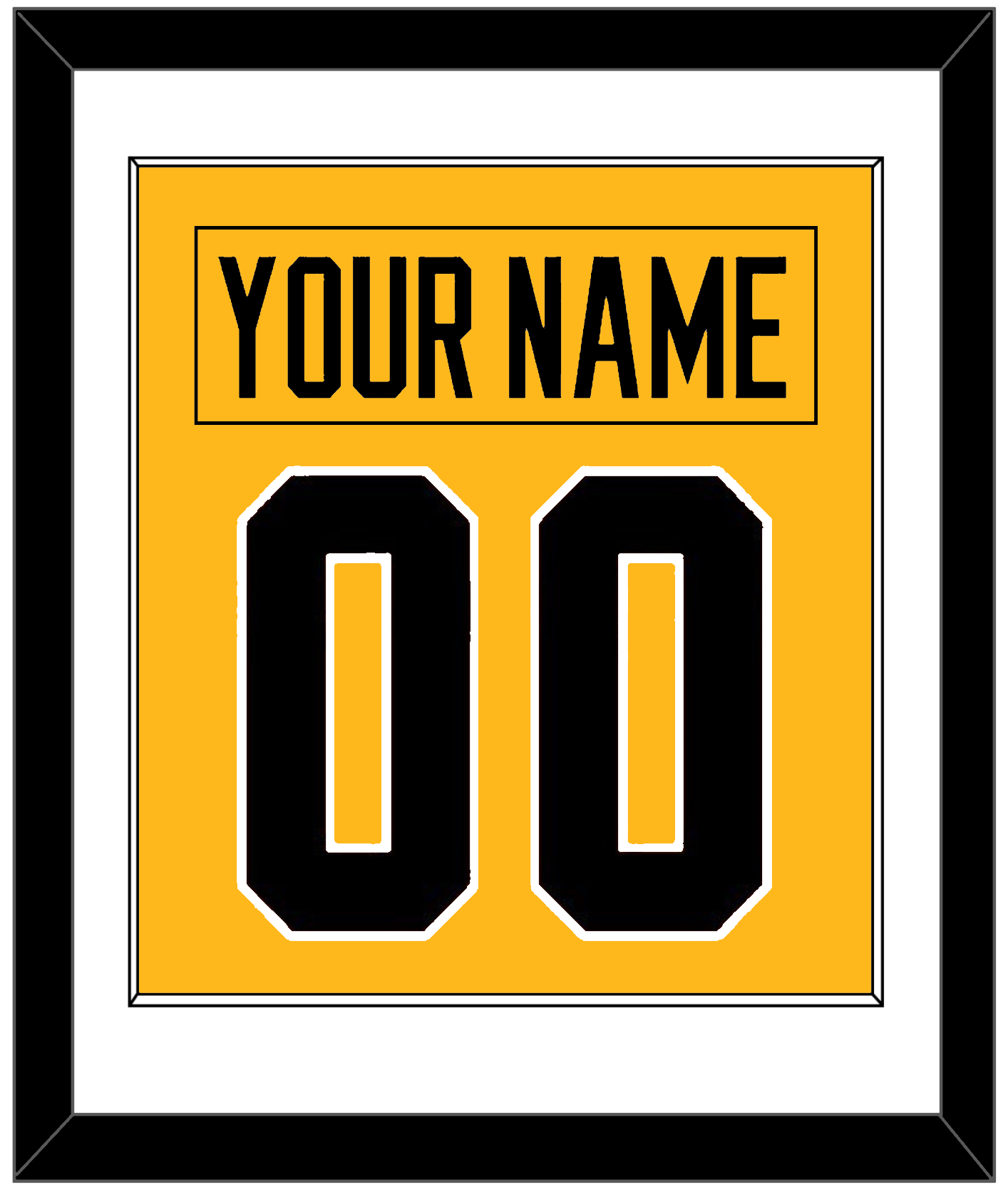 Pittsburgh Nameplate & Number (Back) Combined - Alternate Gold (2018-2021) - Essential Tier 1