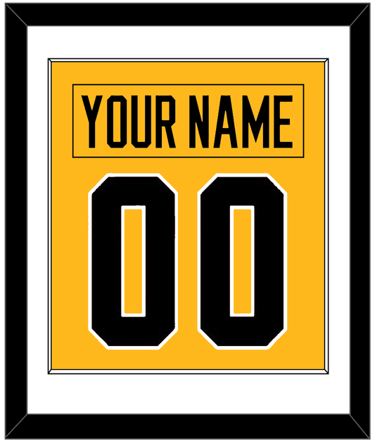 Pittsburgh Nameplate & Number (Back) Combined - Alternate Gold (2018-2021) - Essential Tier 1