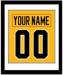 Pittsburgh Nameplate & Number (Back) Combined - Alternate Gold (2018-2021) - Single Mat 1