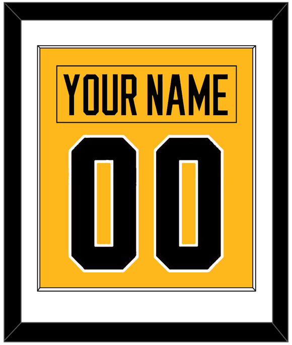 Pittsburgh Nameplate & Number (Back) Combined - Alternate Gold (2018-2021) - Single Mat 1