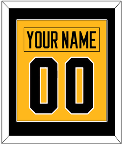 Pittsburgh Nameplate & Number (Back) Combined - Alternate Gold (2018-2021) - Single Mat 2