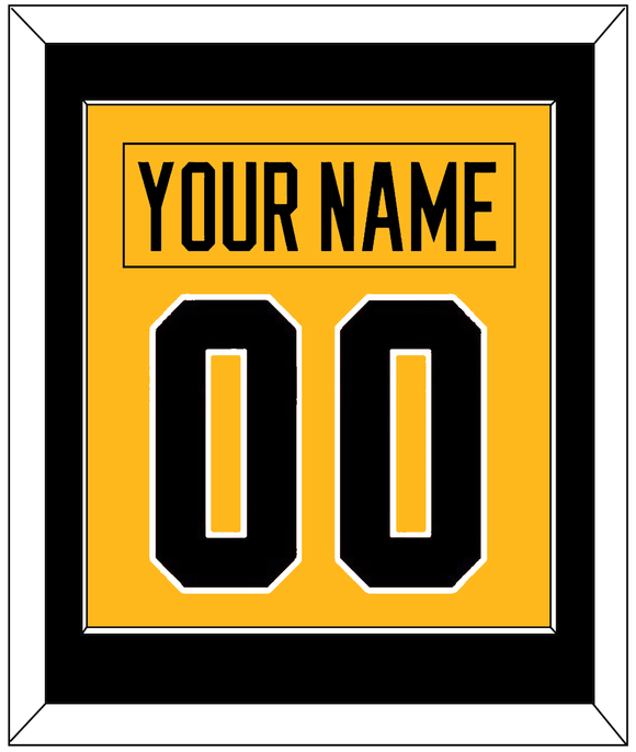 Pittsburgh Nameplate & Number (Back) Combined - Alternate Gold (2018-2021) - Single Mat 2