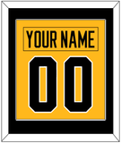 Pittsburgh Nameplate & Number (Back) Combined - Alternate Gold (2018-2021) - Single Mat 2