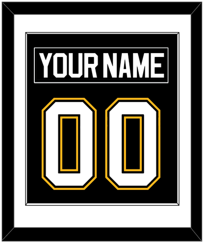 Pittsburgh Nameplate & Number (Back) Combined - Road/Alternate Black (1995-2002) - Essential Tier 1
