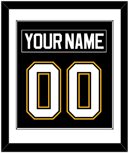 Pittsburgh Nameplate & Number (Back) Combined - Road/Alternate Black (1995-2002) - Essential Tier 1